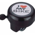 Звонок для велосипеда "I love my bike", алюминий/пластик, диаметр 55мм